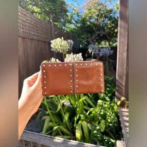 Vintage Michael Kors Cognac Astor Studded Tan Leather Wallet